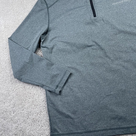 Vineyard Vines Sweater Mens Small Grey Performance‎ Tech Zip Pullover Golf - Picture 5 of 14